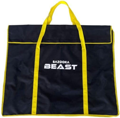 Bazookagoal Soccer Equipment Carry Bag - Durable Black Fabric with Yellow Zipper - For Coaches and Soccer Training Sessions
