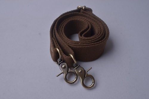 Wento 1pcs 31''-57'' Webbing Shoulder Cross Brown Bag Strap,Replacement Cross Body Purse Straps,Brown Canvas Purses Straps