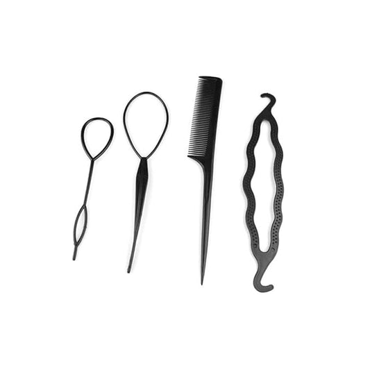 4 Pcs Hair Twist Styling Clip Stick Bun Maker Braid Tool Comb Hair Accessories