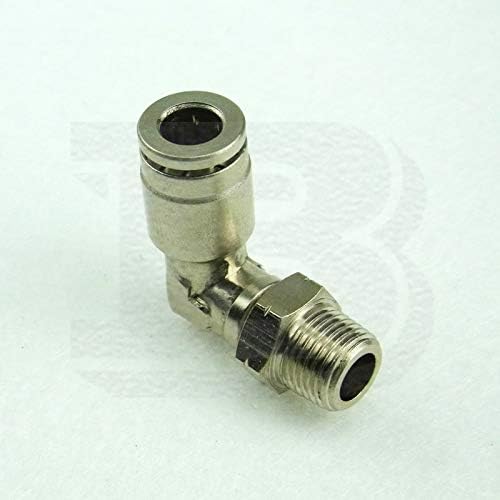 ForShop New Paintball 90 Degree Swivel Elbow Macro Hose Line Fitting Silver