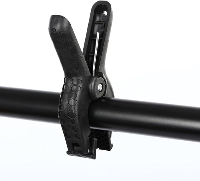 MEHOFOND 4 Pack Spring Clamps - Black Heavy Duty Plastic Clamps for Crafts, Backdrop Stand, Home Improvement, Photography Studios