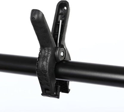MEHOFOND 4 Pack Spring Clamps - Black Heavy Duty Plastic Clamps for Crafts, Backdrop Stand, Home Improvement, Photography Studios