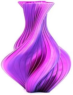 1.75mm PLA Filament Silk Dual Bi Color Purple Fuchsia, Coextrusion 3D Printer Filament with Shiny Silk Rainbow, 1kg (2.2lbs) Spool Neatly Wound Smooth Color Transition 3D Printing Rods