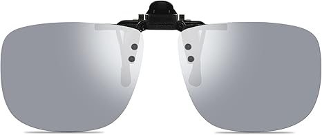 Polarized Unisex Clip on Flip up Sunglasses over Prescription and Reading Glasses Frames