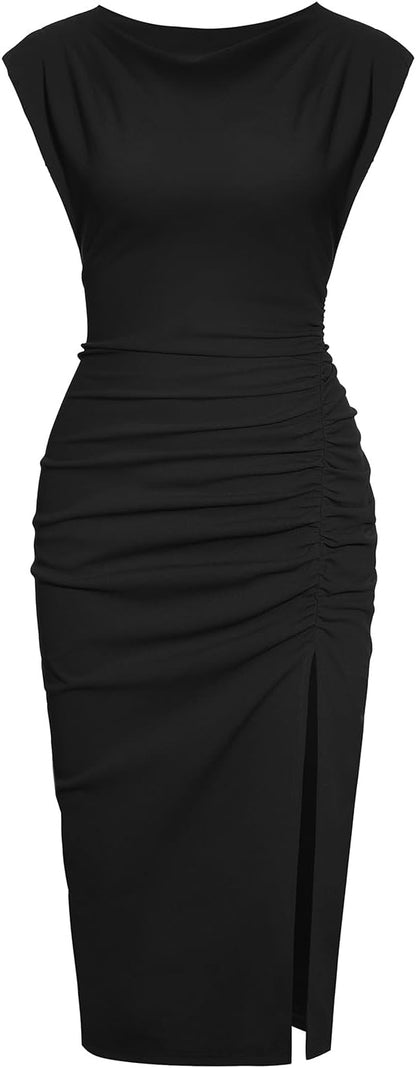 This flattering IHOT dress is made of soft, comfortable fabric that hugs your curves in all the right places. Perfect for any special occasion!
