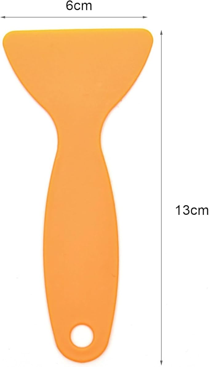 Plastic Car Vehicle Film Sticking Tool Auto Phone Sticker Multi Purpose Removing Scraper, Orange