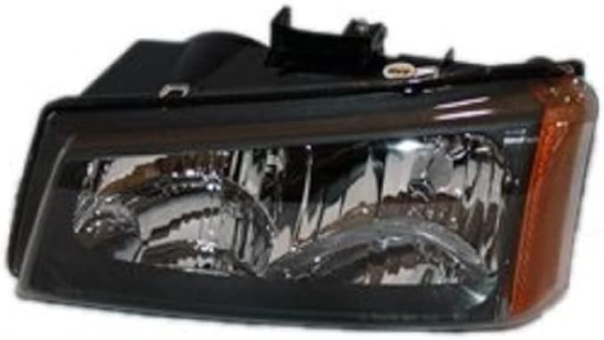 Headlight Assembly Compatible With Chevrolet Silverado 2003 2004 Silverado 1500, 1500 HD, 2500, 2500 HD, 3500 Standard, Extended,Crew Cab Pickup Left / Driver Side DOT/SAE Compliant Halogen Headlamps