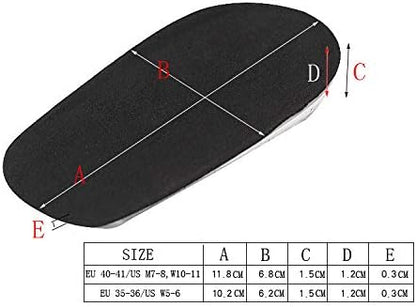 RGA 1cm Gel Height Increase Insoles, 1 Heel Lift Gel Cushion Shoe Insoles