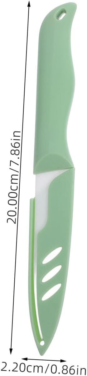 PRETYZOOM 3-Piece Ceramic Fruit Knife Set Kitchen Vegetable Cutting Tools Portable Chopping Knives with Sleeves for Home Use Safe and Easy to Handle
