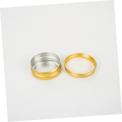 Aluminum Cream Box 30ml with Cover 10Pcs Golden