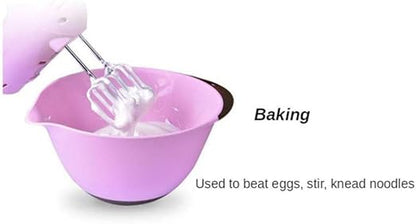 Mixing Bowl Set with Spout And Measurement Indicators, 22cm set of 2
