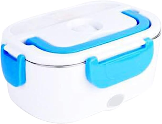 Car Electric Lunch Box 12V24V,Heat Lunch Box,Portable Food Warmer Lunch Box for Car and Truck Jobs,Suitable for Travelling, Office, Home(Blue)