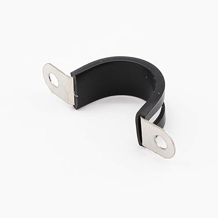 10 Pieces 25mm U-Pipe Clips with Rubber Cushioned Cable Clamp Rubber Lined U Clips EPDM Rubber Lined Mounting Brackets U Shaped Pipe Tube Wire Clamps Clips for Tube Or Wire Cord Installation