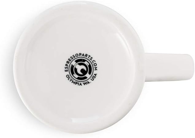 Espresso Parts Porcelain Diner Mug, Heavy-Duty Chip Resistance Porcelain, Dishwasher Safe - White (10oz305ml)