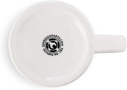 Espresso Parts Porcelain Diner Mug, Heavy-Duty Chip Resistance Porcelain, Dishwasher Safe - White (10oz305ml)