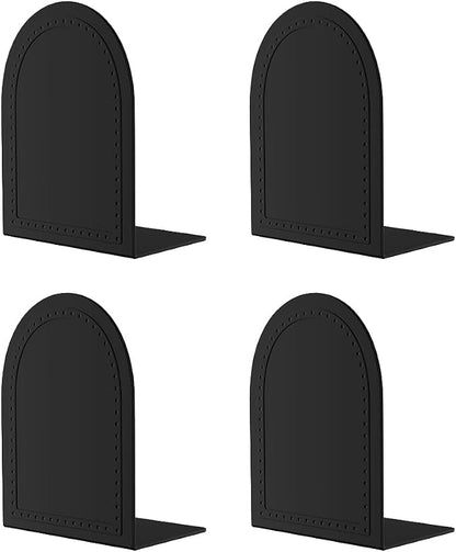 PATIKIL Metal Bookends, Non-Skid Metal Book Ends Book Stopper Holder Stand Bookshelf Dividers for Shelves Display Home Office Decoration Library Heavy Books, Black