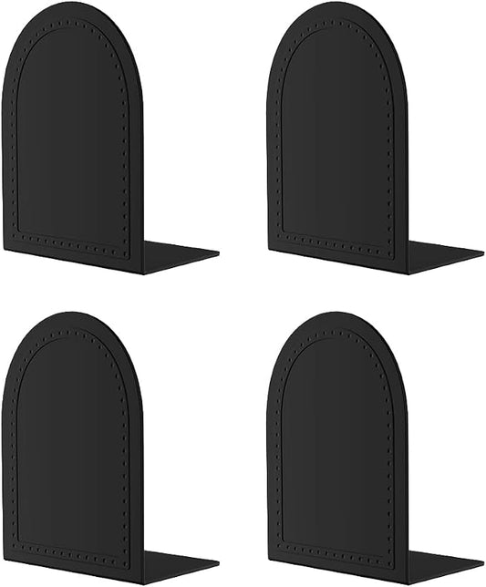 PATIKIL Metal Bookends, Non-Skid Metal Book Ends Book Stopper Holder Stand Bookshelf Dividers for Shelves Display Home Office Decoration Library Heavy Books, Black