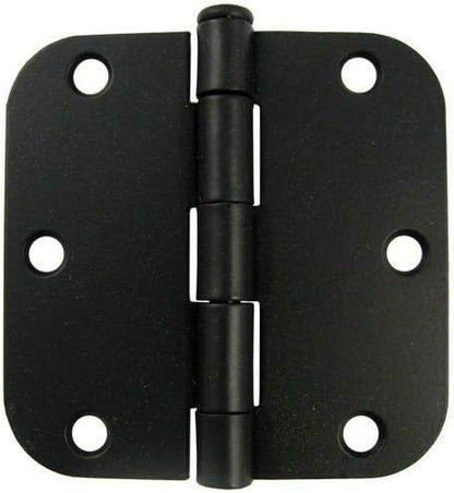 Danika Matte Black 3.5" X 3.5" 58 Radius Round Corner Door Interior Hinge 3 12