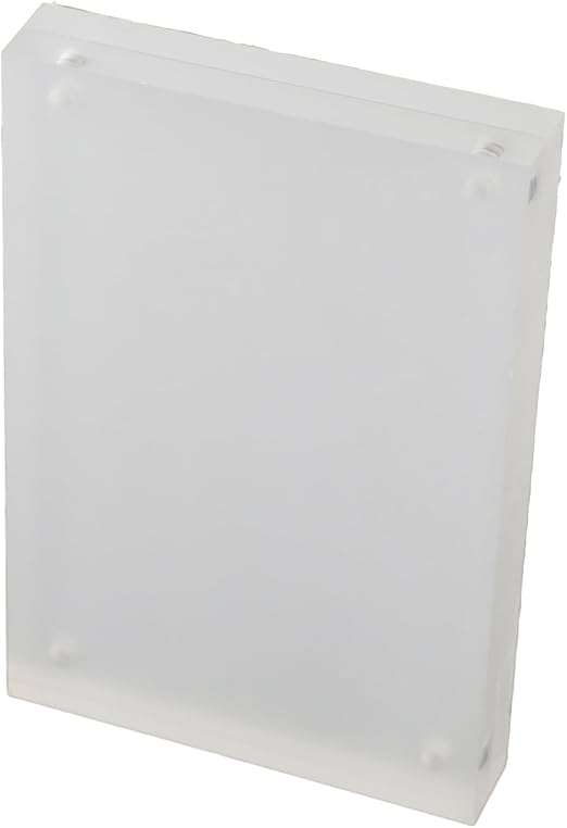 1pc Transparent Acrylic Picture Frame, Frameless Clear Frame Double Sided Magnetic Frame, Free Standing Desktop Display Stand Acrylic Frame (Thickness: 10+10mm)(10 x 15cm)