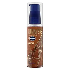 Vaseline Illuminate Me Shimmering Body Oil Created for Melanin Rich Skin, Illuminates Skin with Finishing Touch of Shimmer for Glowing Skin 3.3 oz