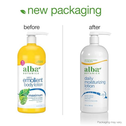 Alba Botanica Very Emollient Body Lotion, Maximum, 32 oz. (Packaging May Vary)