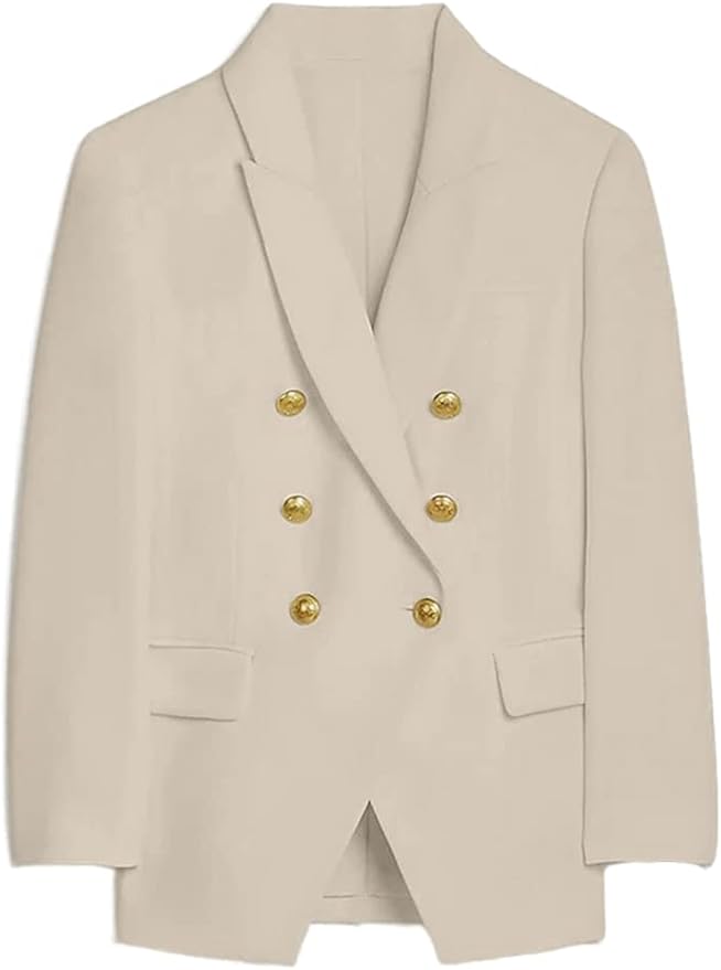 Womens Casual Pocketed Office Blazers Draped Open Front Cardigans Jacket Work Suit