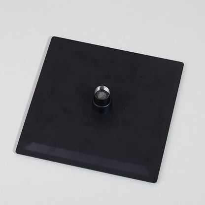 Shower Shelves Bathroom Square Shower Head, Super Slim Rainfall Water Spray Shower, 820 Inch Matte Black Ultra Thin Rain Shower Head Bathing Accessories (Color : 12 inch no led)