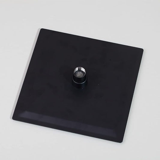 Shower Shelves Bathroom Square Shower Head, Super Slim Rainfall Water Spray Shower, 820 Inch Matte Black Ultra Thin Rain Shower Head Bathing Accessories (Color : 12 inch no led)