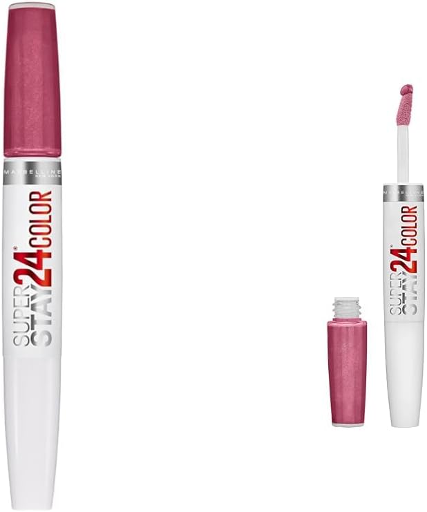 MAYBELLINE Super Stay 24 2-Step Liquid Lipstick, Timeless Rose & Very Cranberry Shades