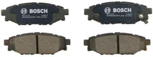 BOSCH BC1114 QuietCast Premium Ceramic Disc Brake Pad Set - Compatible with Select Subaru BRZ, Crosstrek, XV Crosstrek, Forester, Impreza, Legacy, Outback, WRX; REAR (Missing one backing plate)