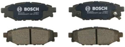 BOSCH BC1114 QuietCast Premium Ceramic Disc Brake Pad Set - Compatible with Select Subaru BRZ, Crosstrek, XV Crosstrek, Forester, Impreza, Legacy, Outback, WRX; REAR (Missing one backing plate)