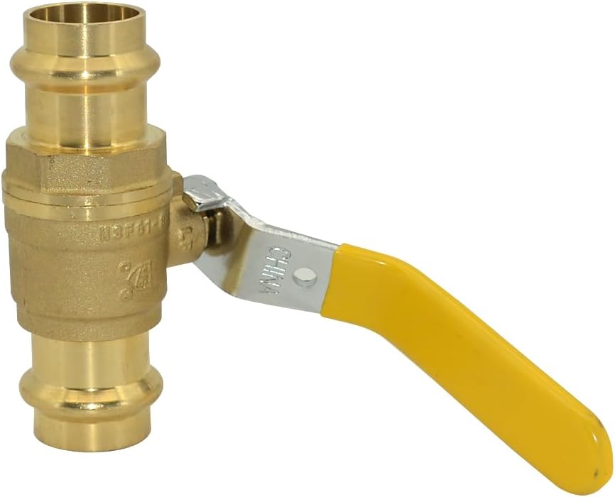 VARMHUS 2Pack Ultra-Durable Full Port Press Ball Valve, Lead-Free Brass Shut Off Valve with Dual EPDM O-Rings for Copper Tubing (3/4inch)