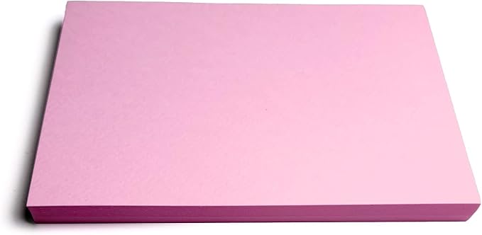 PPAPPAPPIYO Set of 50 4x6 Color Blank index cards 180gsm (pink)