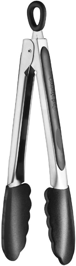 Cuisinart Silicone-Tipped 9-Inch Tongs,Black