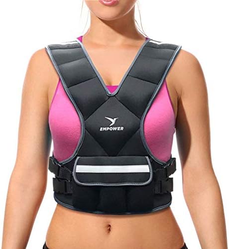 Empower Weighted Walking Vest for Women – Strengthen Muscles, Boost Bone Health, and Burn More Calories (fixed 8lbs, adjustable to 10-16lbs)