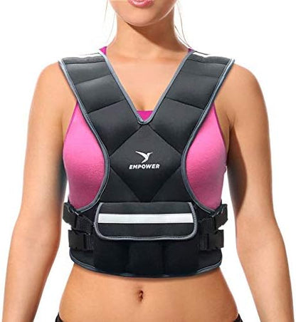 Empower Weighted Walking Vest for Women – Strengthen Muscles, Boost Bone Health, and Burn More Calories (fixed 8lbs, adjustable to 10-16lbs)