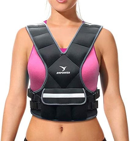 Empower Weighted Vest for Women - Ideal Body Vest for Adding Resistance Intensity to Workouts -Fixed 8lbs or Adjustable 10 to 16lbs