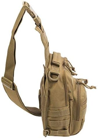 DEPARTED Sling Pack Military Rover for Fly Fishing Camping Hiking Trekking Bag for Men and Women (Tan)