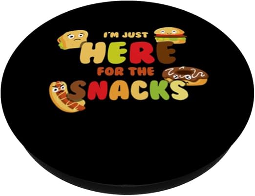 Hot Dog Donut Hamburger Sandwich - Just Here for The Snacks PopSockets Adhesive PopGrip