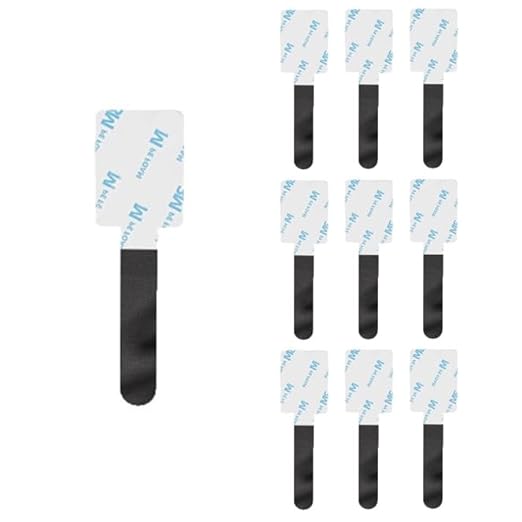 10 Pack Cord Organizer Spring Cable Holder Clips - Desk Cable Management Clips, Adhesive Wire Keeper for Phone Chargers, Nightstand, Wall, Car, and Office (Black)