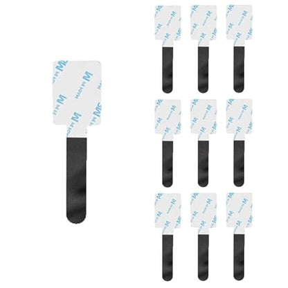 10 Pack Cord Organizer Spring Cable Holder Clips - Desk Cable Management Clips, Adhesive Wire Keeper for Phone Chargers, Nightstand, Wall, Car, and Office (Black)