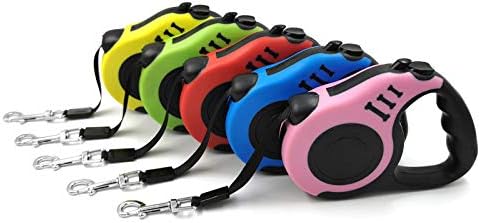 360 Tangle-Free Retractable Automatic Dog Leash  10 ft Strong Nylon Tape  One-Handed Brake, Pause, Lock (Green, Small)