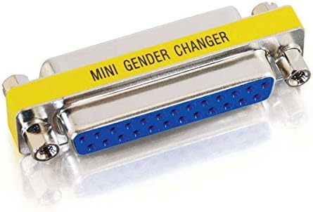 C2GCables to Go 02774 DB25 FF Mini Gender Changer (Coupler), SilverYellow