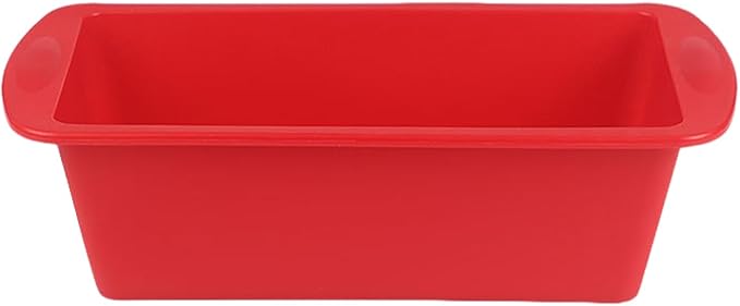 Frogued Non-stick Silicone Mold Baking 14pcs Toast Loaf Pan Heat-resistant Bread Rectangle Mould for Home Red, XXXXX-Small