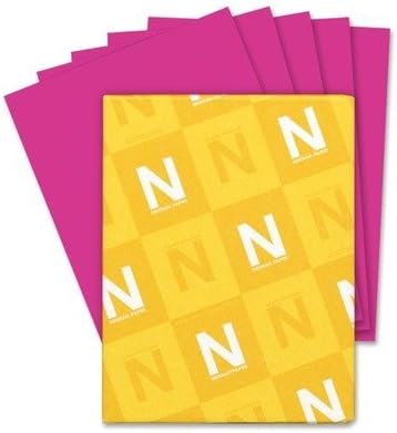 Neenah Paper 22681 Color Paper, 24lb, 8 12 x 11, Fireball Fuchsia, 500 Sheets