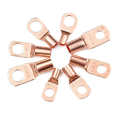 60pcs/Set SC6-25 Open Barrel Copper Lug Ring Battery Wire Connector Cable Crimp Terminal Kit VXAXPOHZA