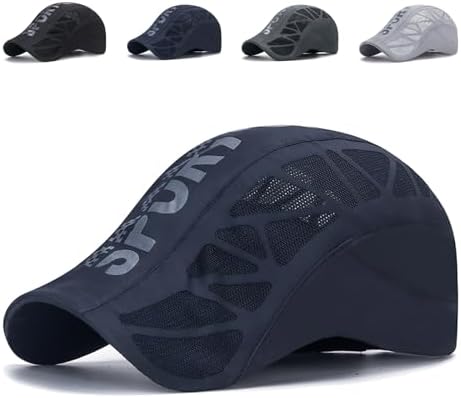 Breathable Sport Cap, Cap-Breathable Mesh Design, Mesh Cap for Men Lightweight, Quick Dry Hat, Adjustable Fit