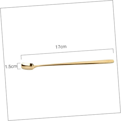 BESTOYARD Stainless Steel Stirring Rod 17x1.5cm Cocktail Swizzle Stick for Beverages Milk and Fruit Juice for Home and Bar Use