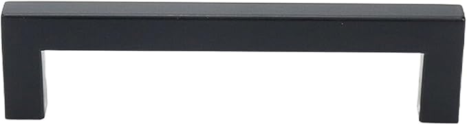 5.5"/140mm Square Cabinet Drawer Pull T-Shaped Handle Cabinet Pulls (5"/128mm Hole Center) for Kitchen Furniture(Matte Black)