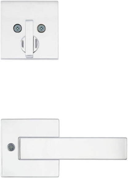 Kwikset 966SAL SQT-514 Kwikset 971SALSQT Singapore Lever Single Cylinder Interior Pack with Square Rose for Handlesets (Matte Black)